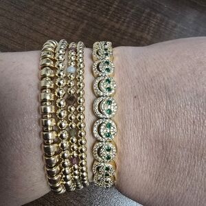 Lisa Gozlan Pave Happy Face Bracelet 7"